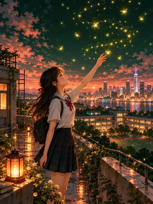 学校天台的九尾学妹封面